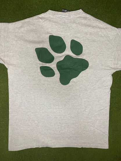 90s Ohio Bobcats - Double Sided - Vintage College T-Shirt (Large)