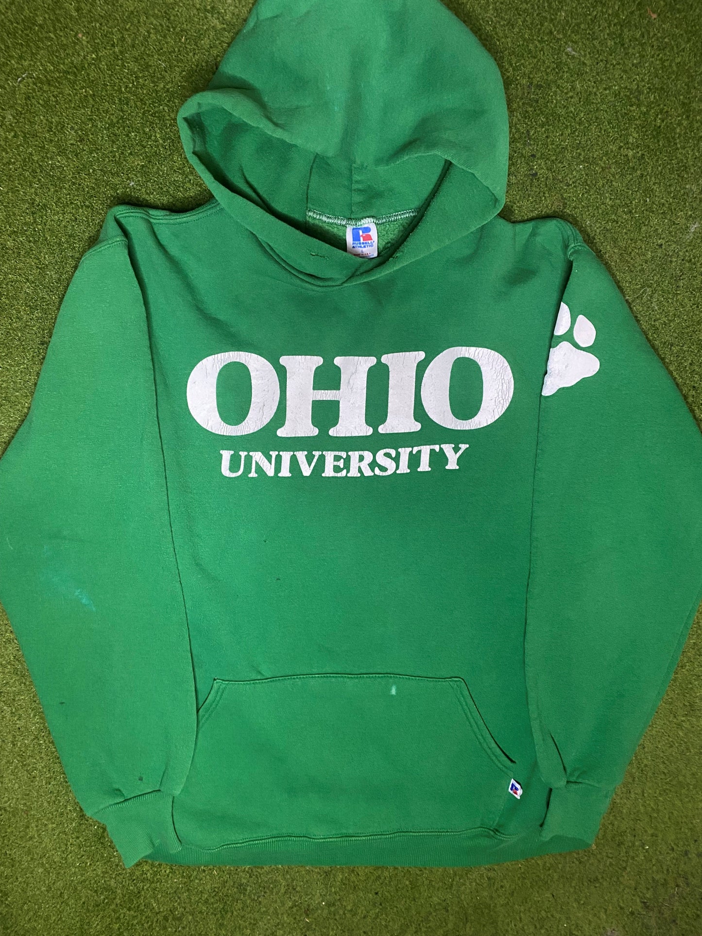 90s Ohio Bobcats - Vintage College Hoodie (Large) Gametime Vintage