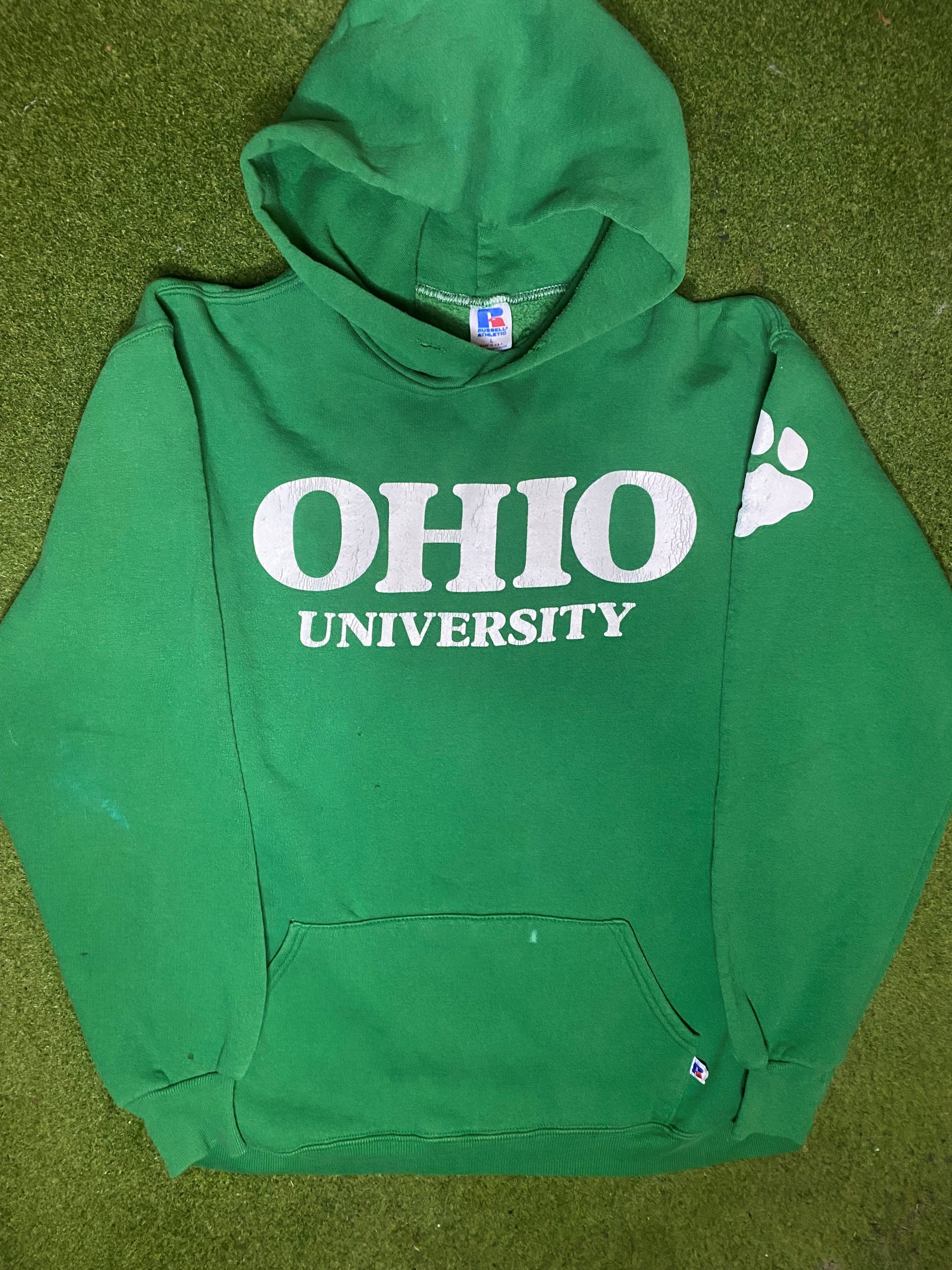 90s Ohio Bobcats - Vintage College Hoodie (Large)