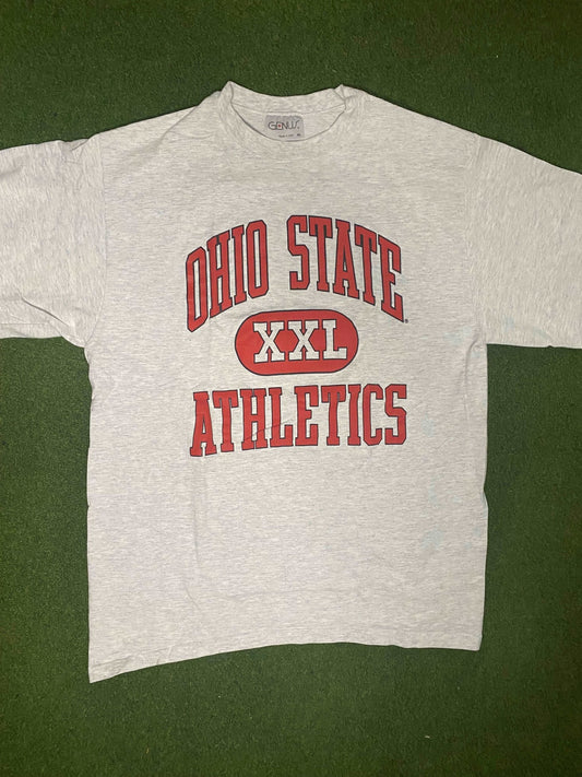 90s Ohio State Buckeyes - Vintage College Tee Shirt (XL) - Gametime Vintage