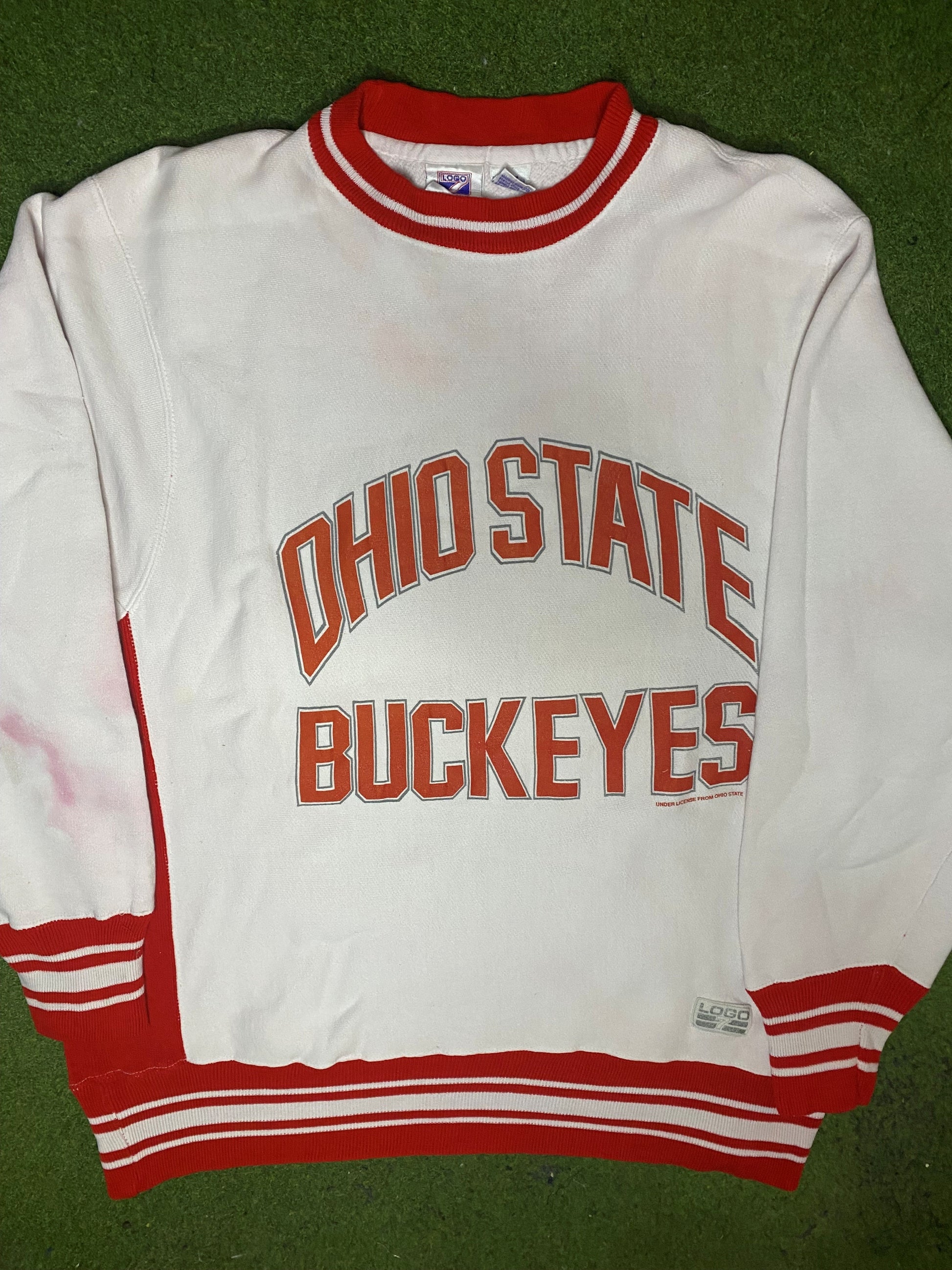 90s Ohio State Buckeyes - Vintage College Sweatshirt (Large) - Gametime Vintage