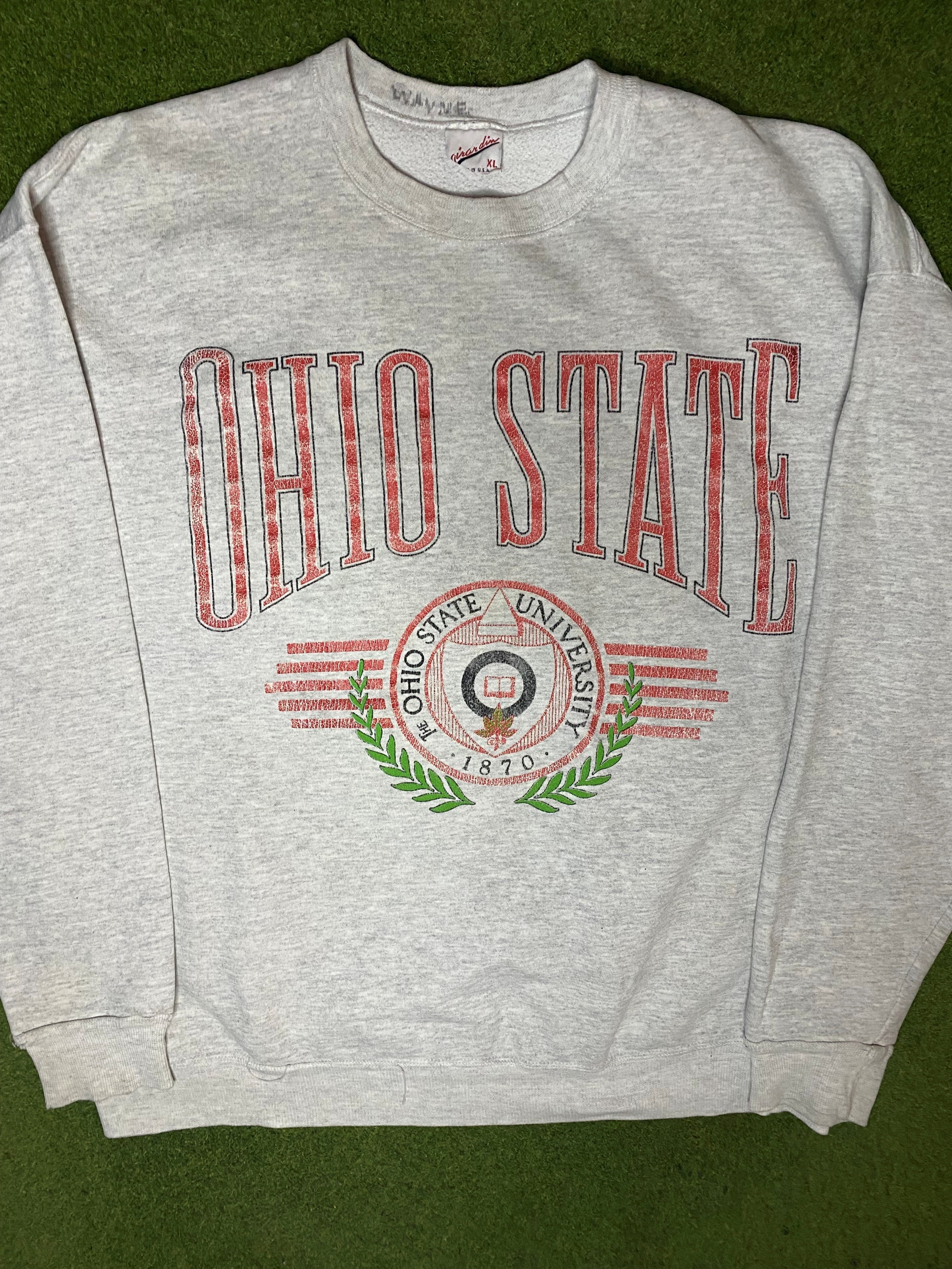 アメリカ古着　ビンテージ　Ohio State ロゴ トレーナー 90s USA製 STARTER ビンテージ スウェット オハイオ NCAA アジあり 90s