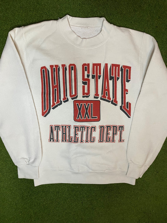 90s Ohio State Buckeyes - Vintage College Sweatshirt (Medium) Gametime Vintage