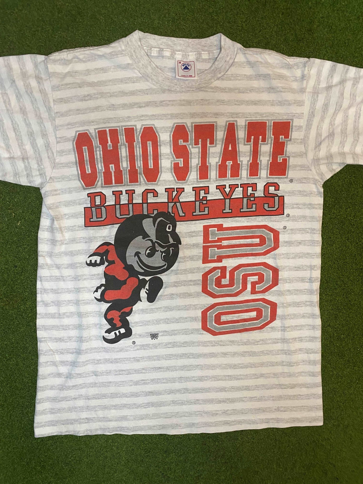 90s Ohio State Buckeyes - Vintage College T-Shirt (Medium) - Gametime Vintage