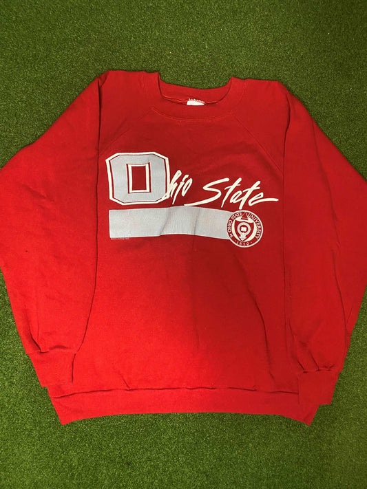 90s Ohio State Buckeyes - Vintage College Crewneck (XL)