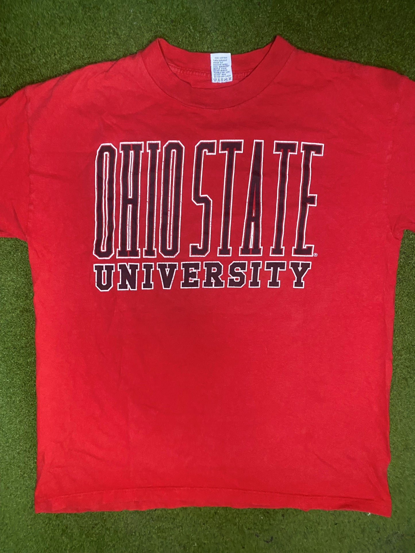 90s Ohio State Buckeyes - Double Sided - Vintage College T-Shirt (Large) Gametime Vintage