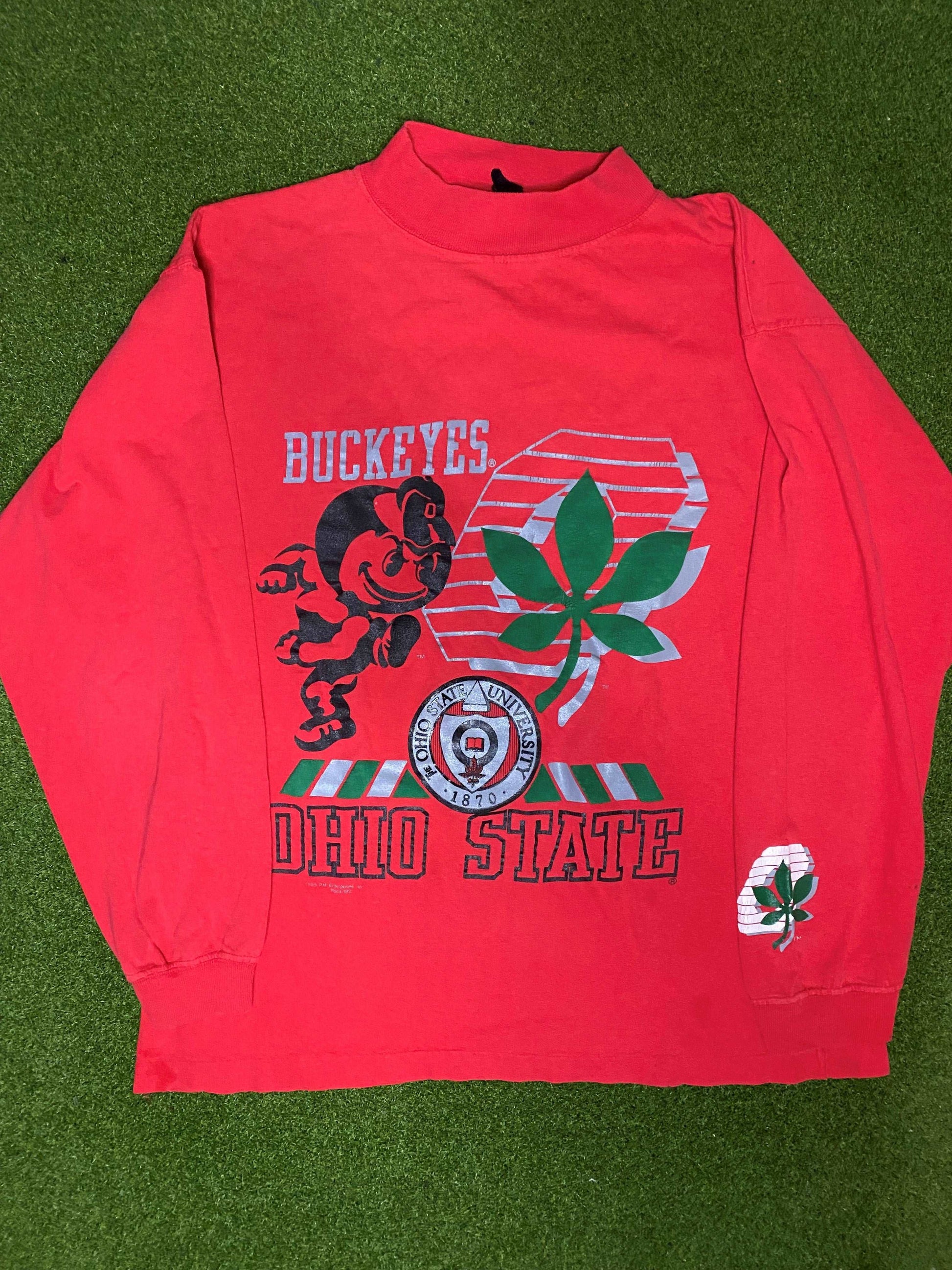 90s Ohio State Buckeyes - Vintage College Longsleeve (Medium)