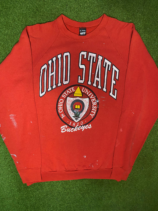 90s Ohio State Buckeyes - Vintage College Sweatshirt (XL) Gametime Vintage