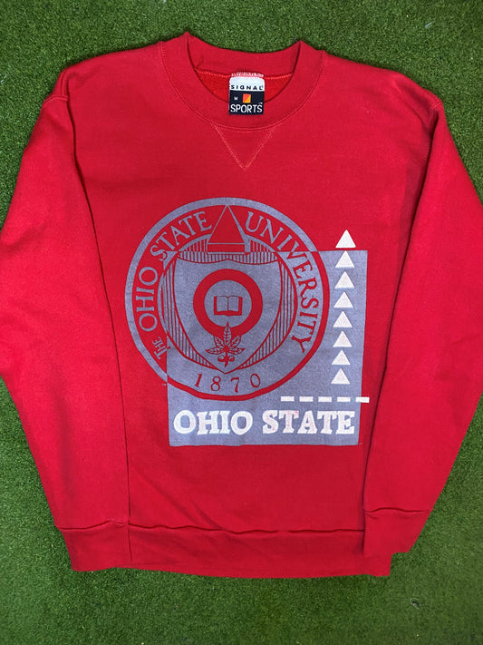 90s Ohio State Buckeyes - Vintage College Sweatshirt (Medium) 