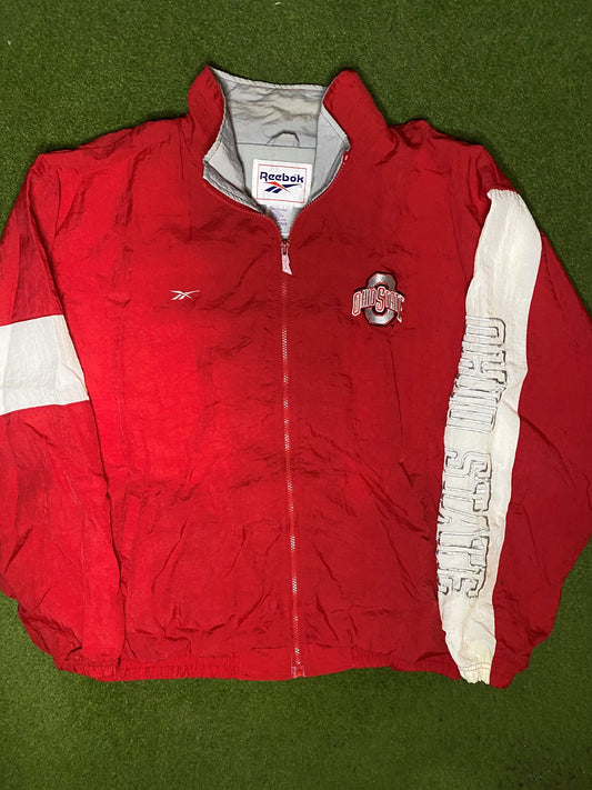 90s Ohio State Buckeyes - Vintage College Windbreaker (Large)