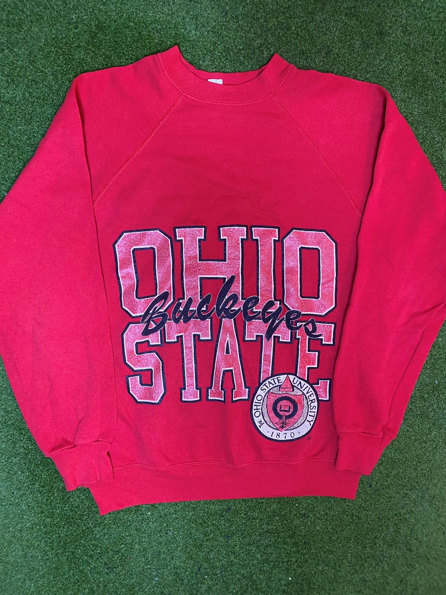 80s Ohio State Buckeyes - Vintage College Sweatshirt (Small)