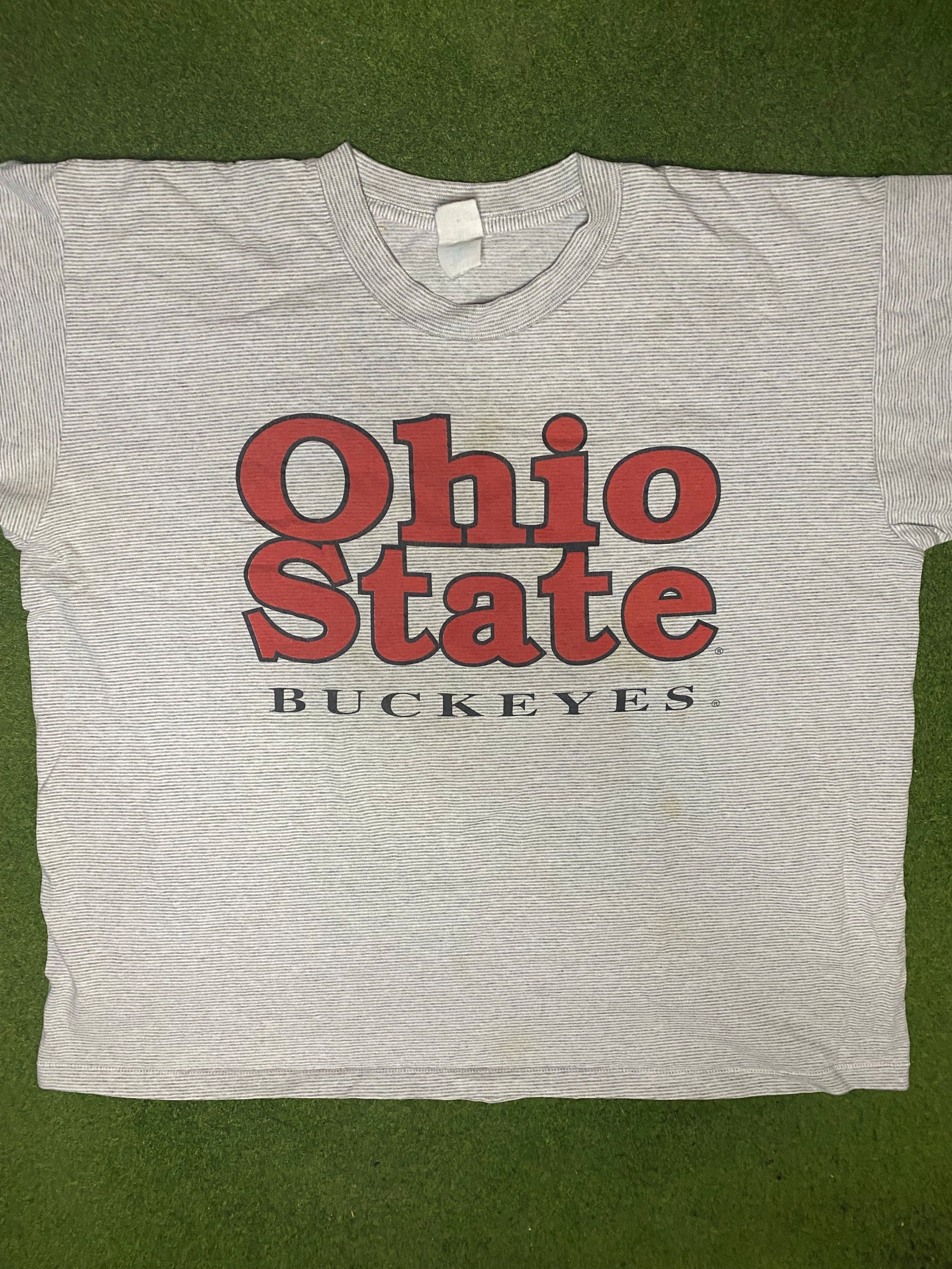 90s Ohio State Buckeyes - Vintage College T Shirt (2XL) - Gametime Vintage