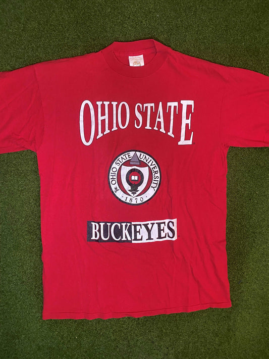 90s Ohio State Buckeyes - Vintage University Tee Shirt (XL)