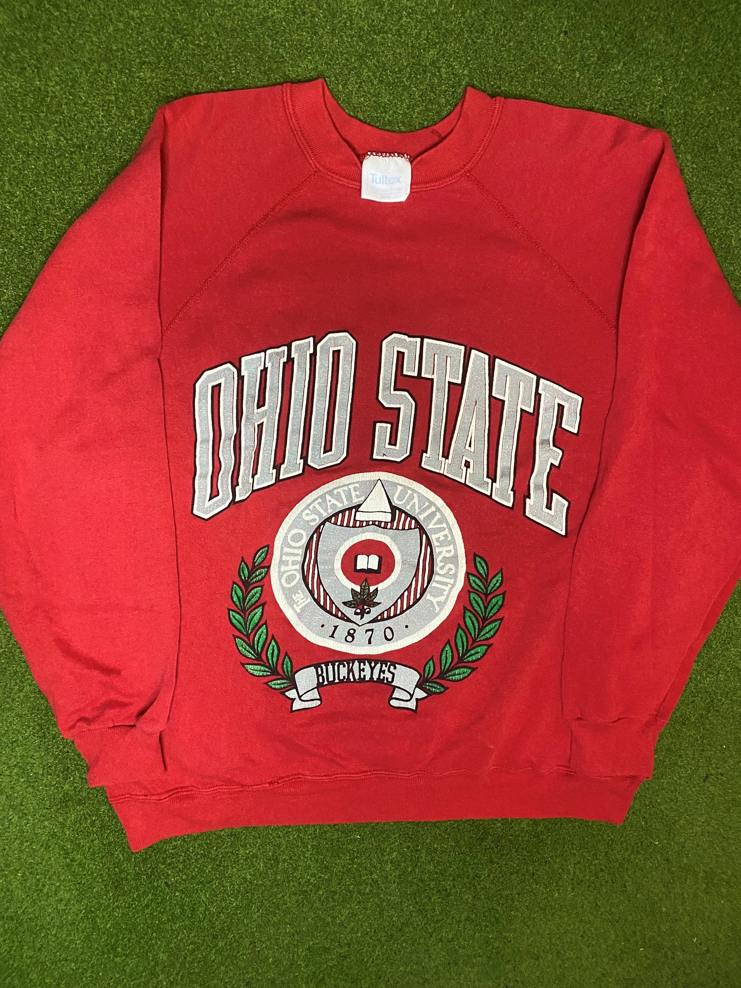 90s Ohio State Buckeyes - Vintage College Sweatshirt (Medium)