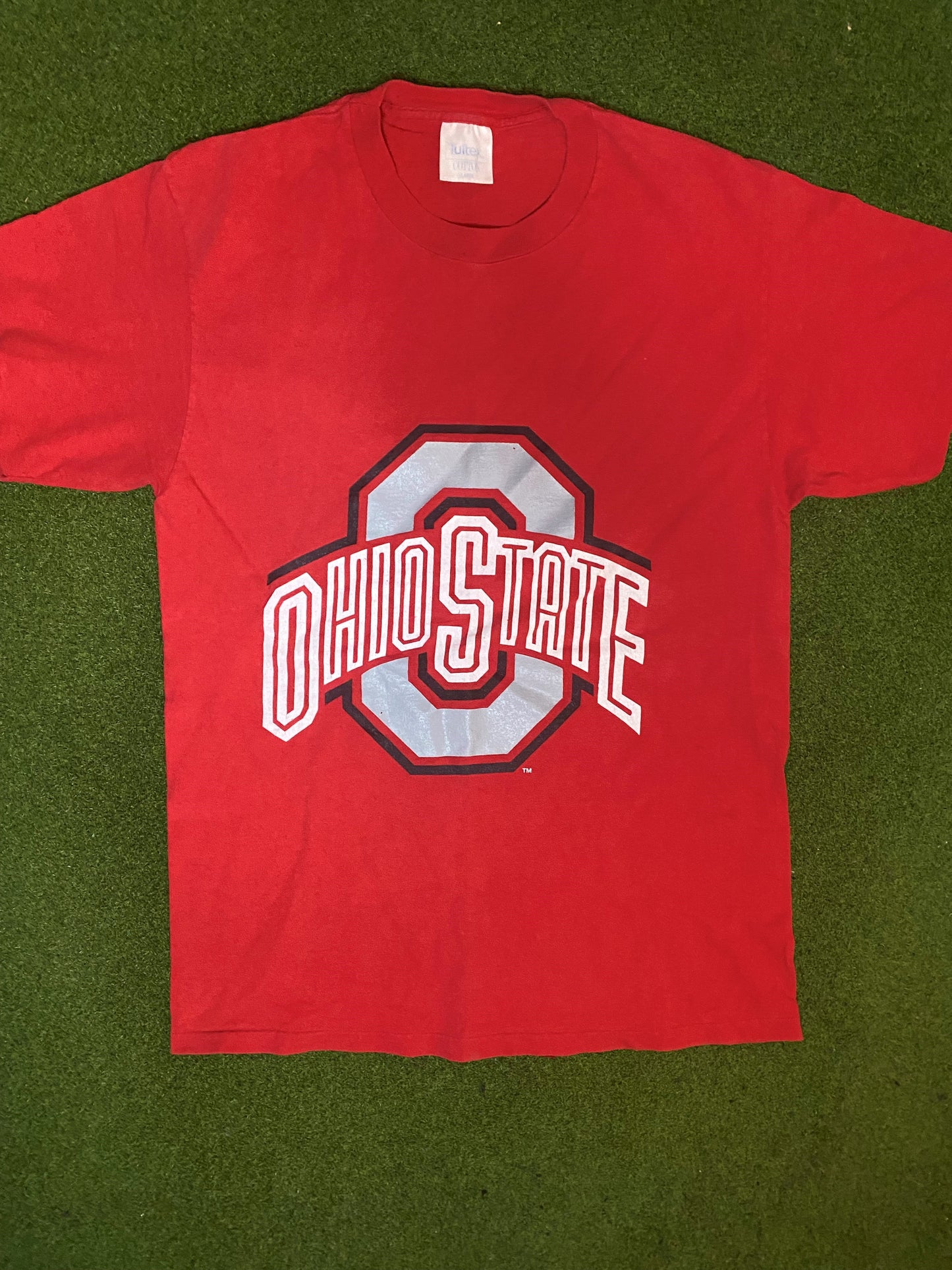 90s Ohio State Buckeyes - Big Logo - Vintage College T-Shirt (Large)