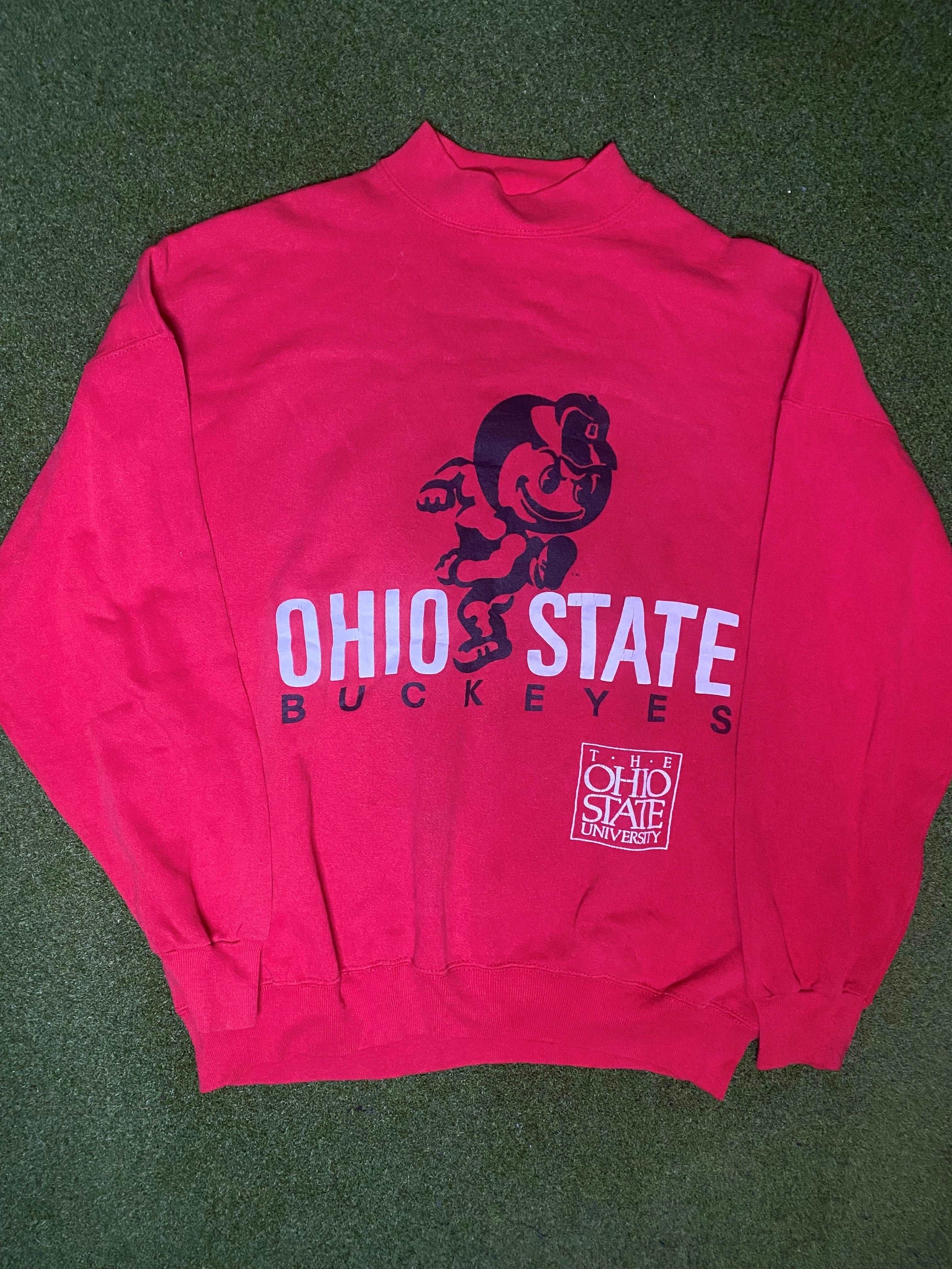 90s Ohio State Buckeyes - Vintage College Crewneck Sweatshirt (XL)