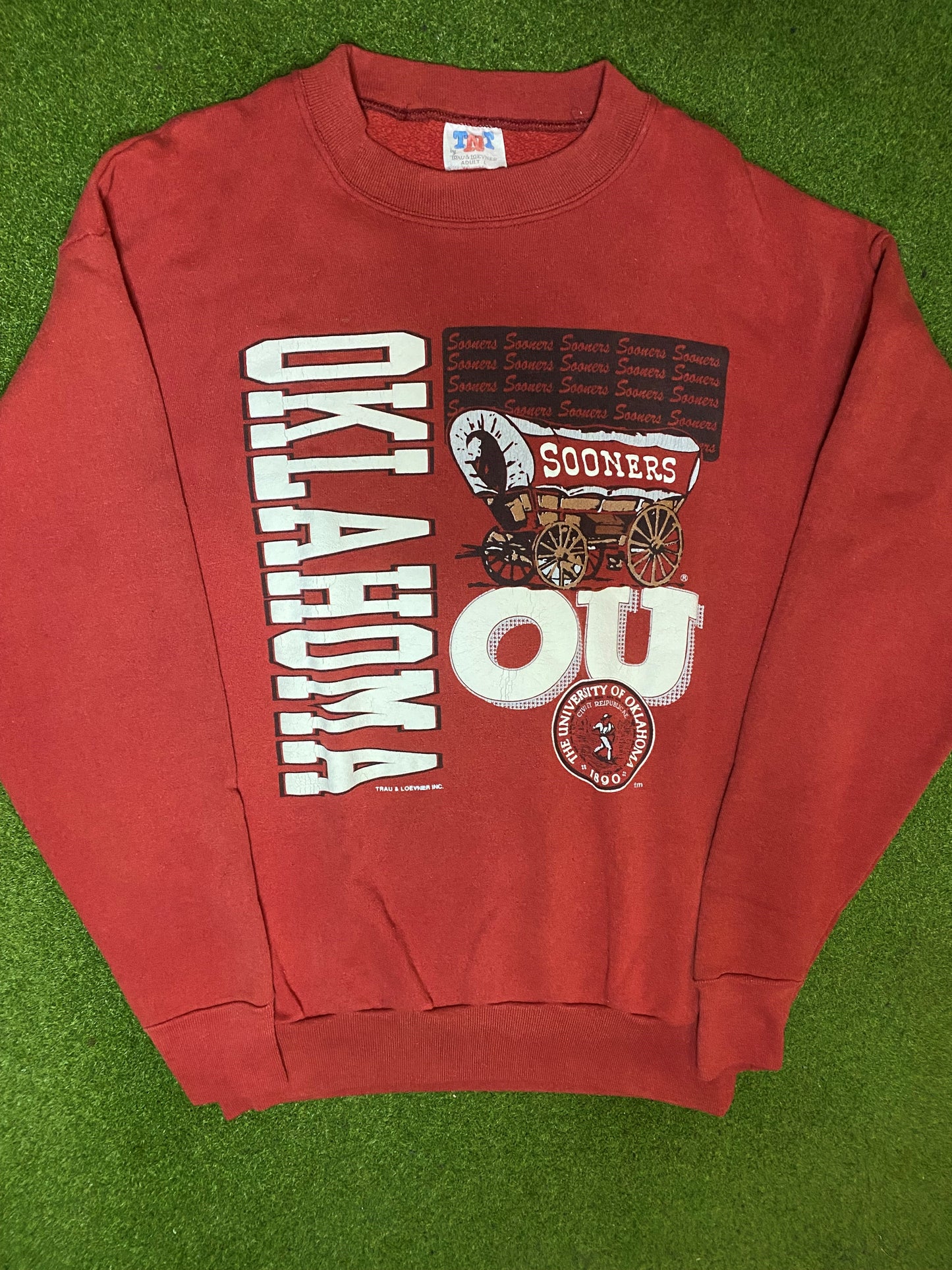 90s Oklahoma Sooners - Vintage College Sweatshirt (Large)