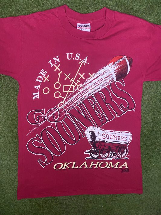 90s Oklahoma Sooners - Vintage T Shirt (Large)