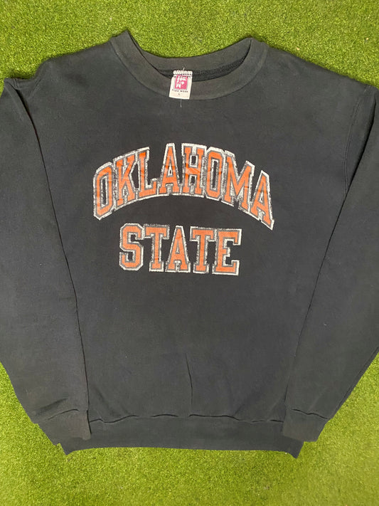 90s Oklahoma State Cowboys - Vintage College Sweatshirt (Large) Gametime Vintage