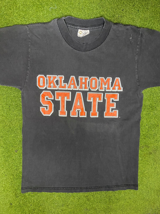 90s Oklahoma State Cowboys - Vintage College T-Shirt (Small)