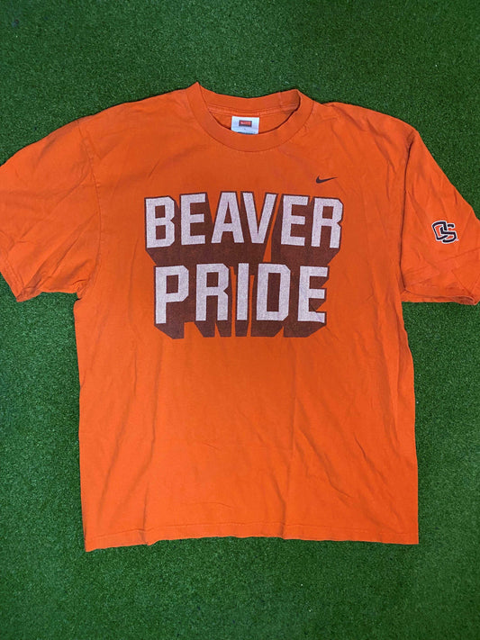 90s Oregon State Beavers - Nike - Vintage College Tee Shirt (Large)