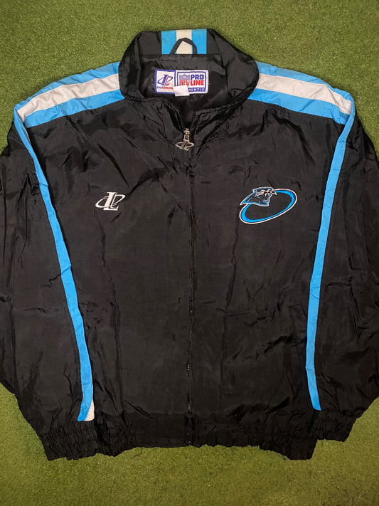 90s Carolina Panthers - Vintage NFL Windbreaker Jacket (Large)