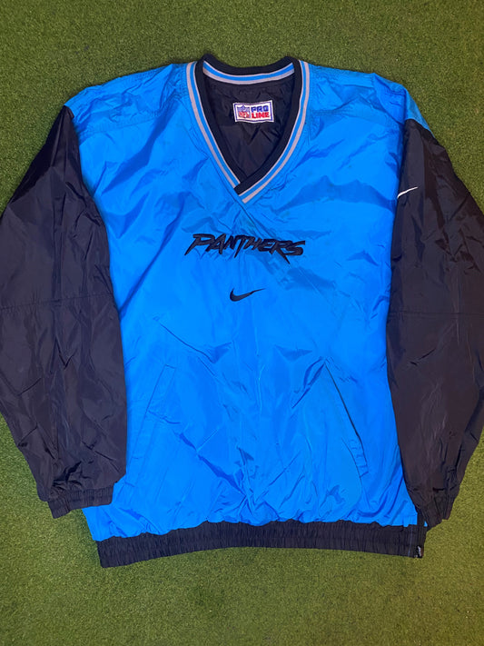 90s Carolina Panthers - Nike - Reversible - Vintage NFL Pullover (XL) Gametime Vintage