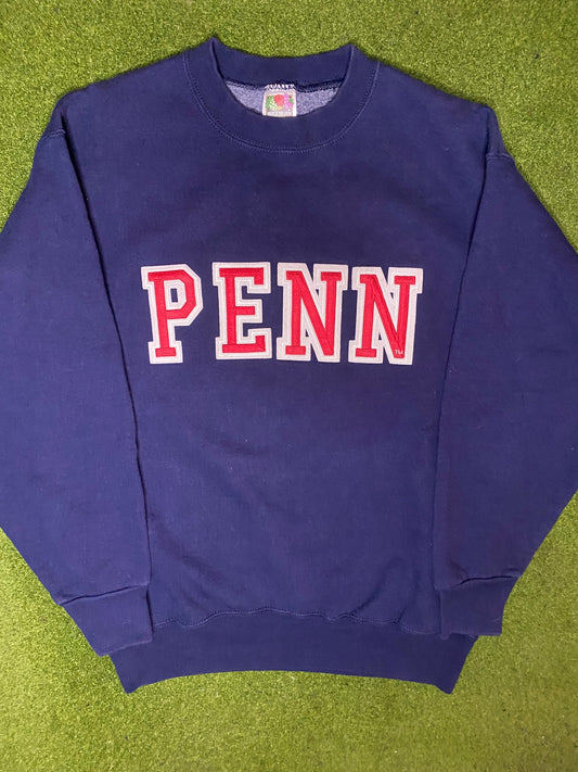 90s Penn Quakers - Vintage Ivy League Sweatshirt (Medium) Gametime Vintage