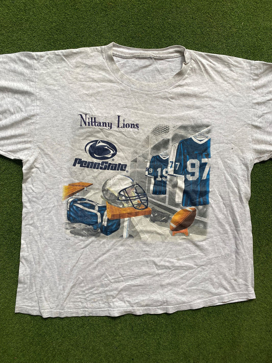 90s Penn State Nittany Lions - Vintage College Football T-Shirt (XL) Gametime Vintage