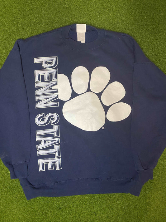 90s Penn State Nittany Lions - Double Sided - Vintage College Crewneck (XL) Gametime Vintage