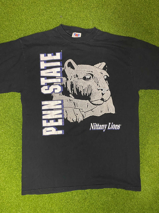 90s Penn State - Big Logo - Vintage College Tee Shirt (XL)