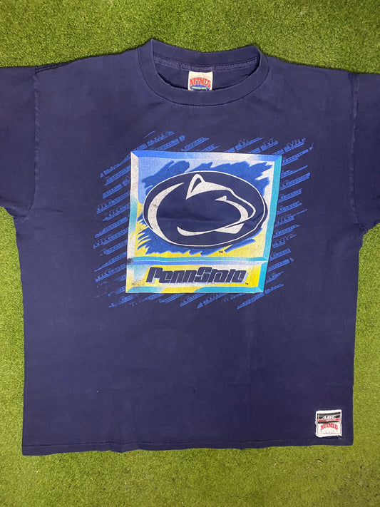 90s Penn State Nittany Lions - Vintage College T-Shirt (XL) Gametime Vintage