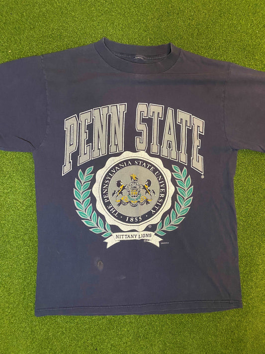 90s Penn State Nittany Lions - Vintage College Tee Shirt (Medium) Gametime Vintage