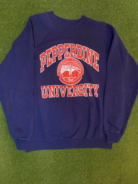 90s Pepperdine Waves - Vintage University Sweatshirt (Large) 