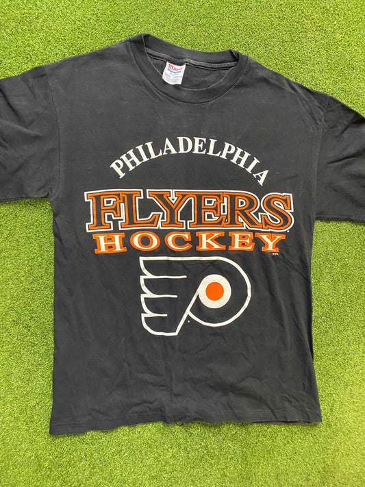90s Philadelphia Flyers - Vintage NHL T-Shirt (Medium)