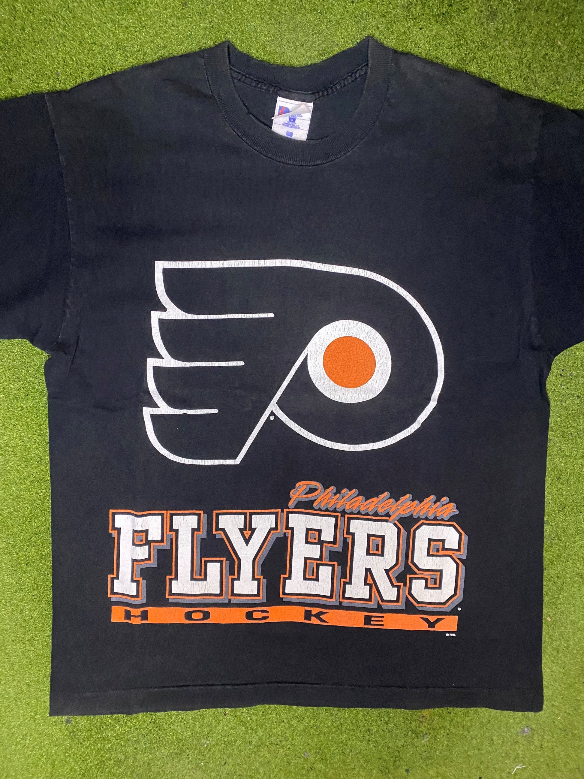 90s Philadelphia Flyers - Vintage NHL T-Shirt (Large)