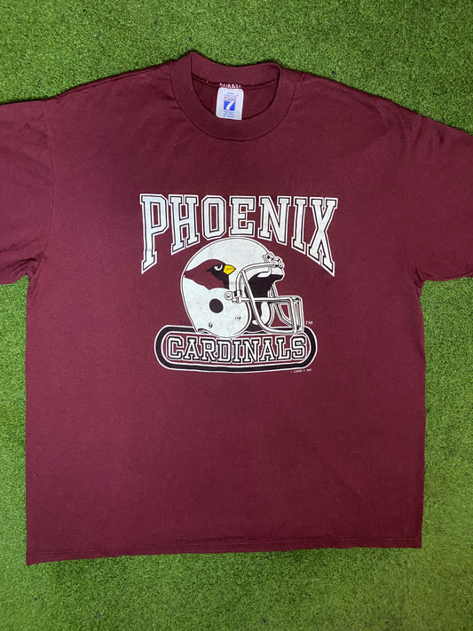 90s Phoenix Cardinals - Vintage NFL T-Shirt (XL) - Gametime Vintage