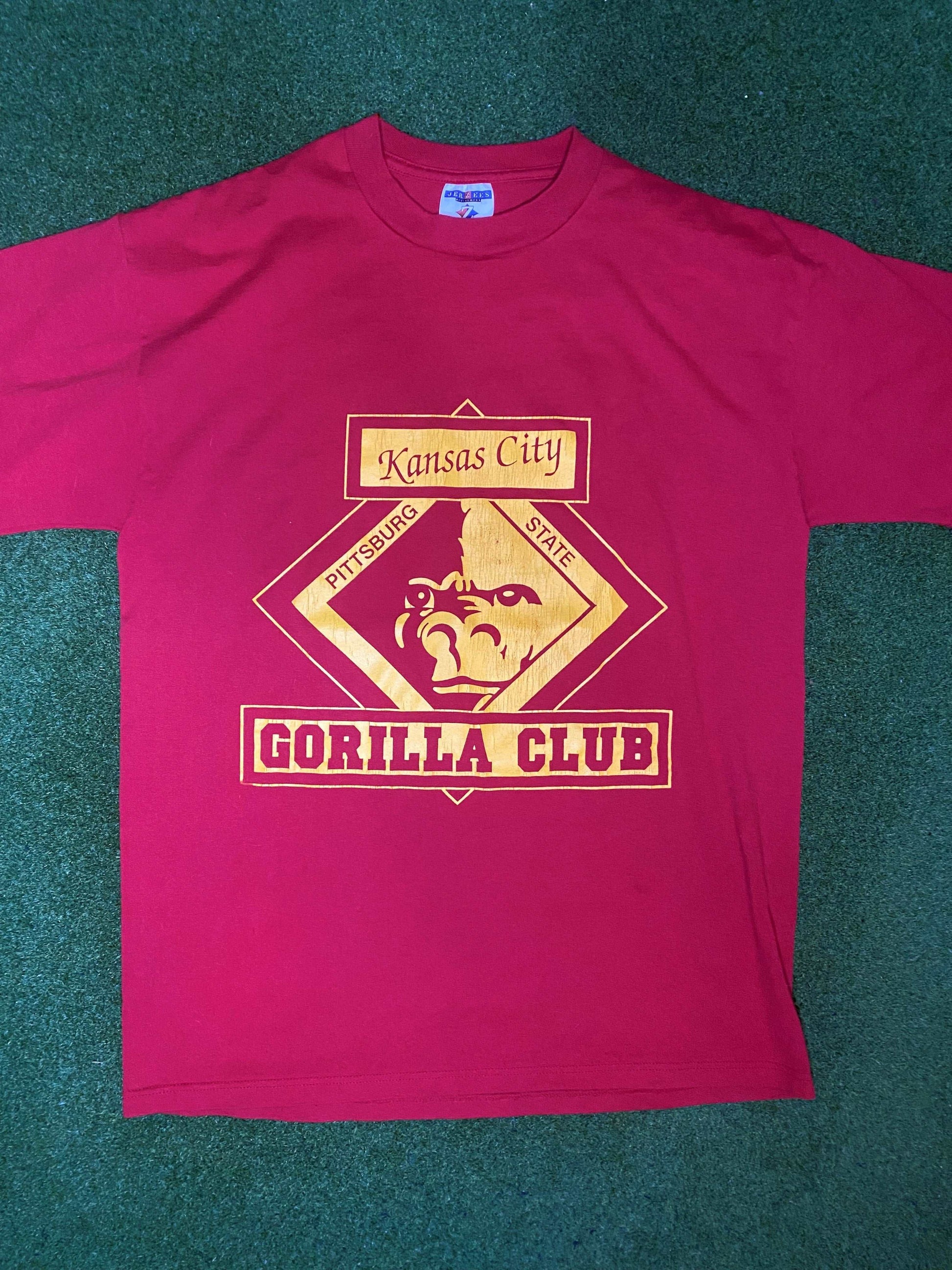 90s Pittsburgh State Gorillas - Vintage College Tee Shirt (Large)