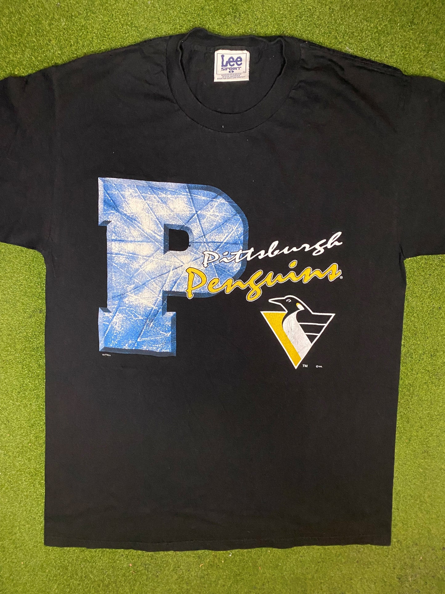 90s Pittsburgh Penguins - Vintage NHL T-Shirt (Large) 