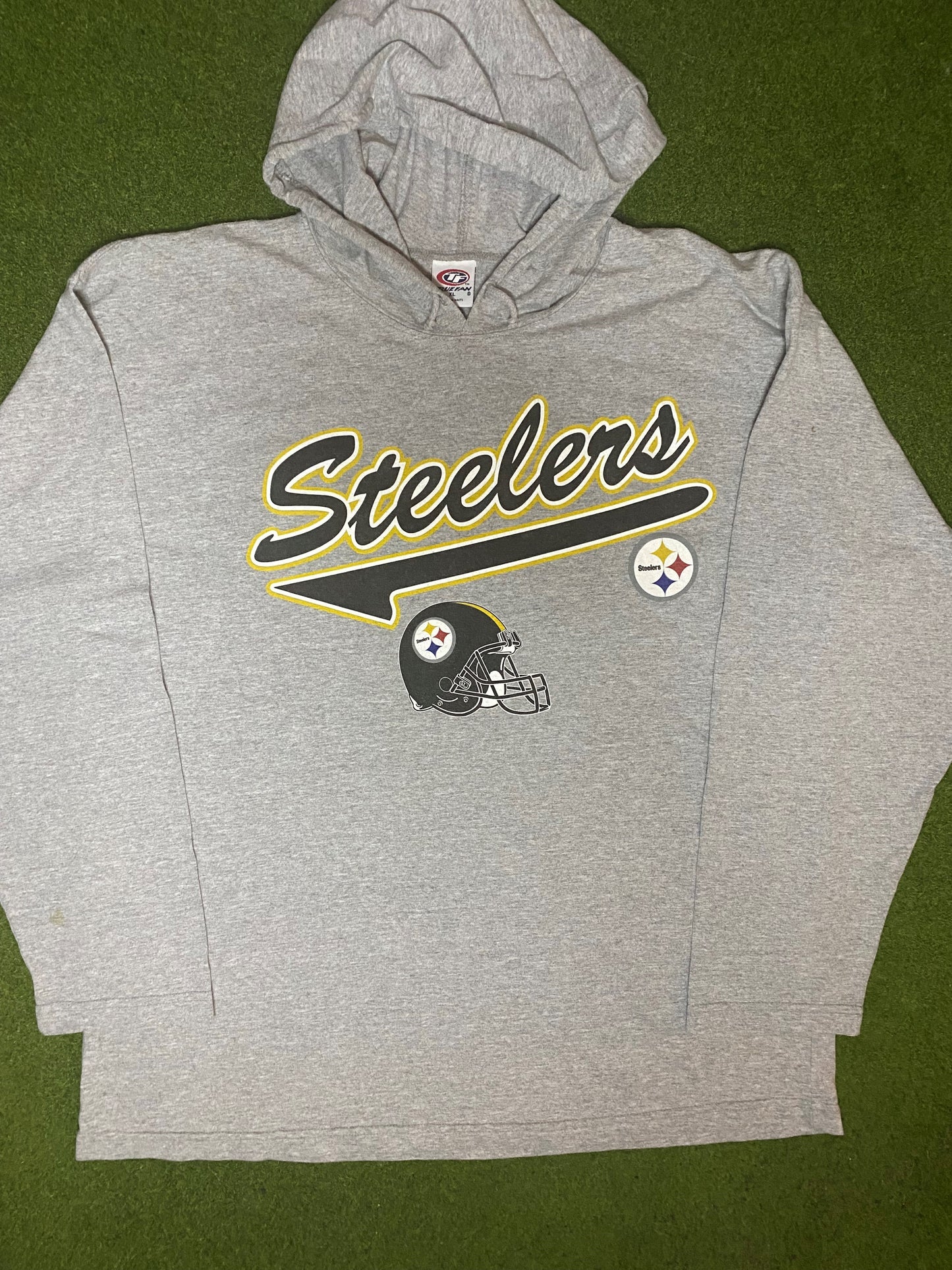 90s Pittsburgh Steelers - Vintage NFL Hoodie (XL) Gametime Vintage