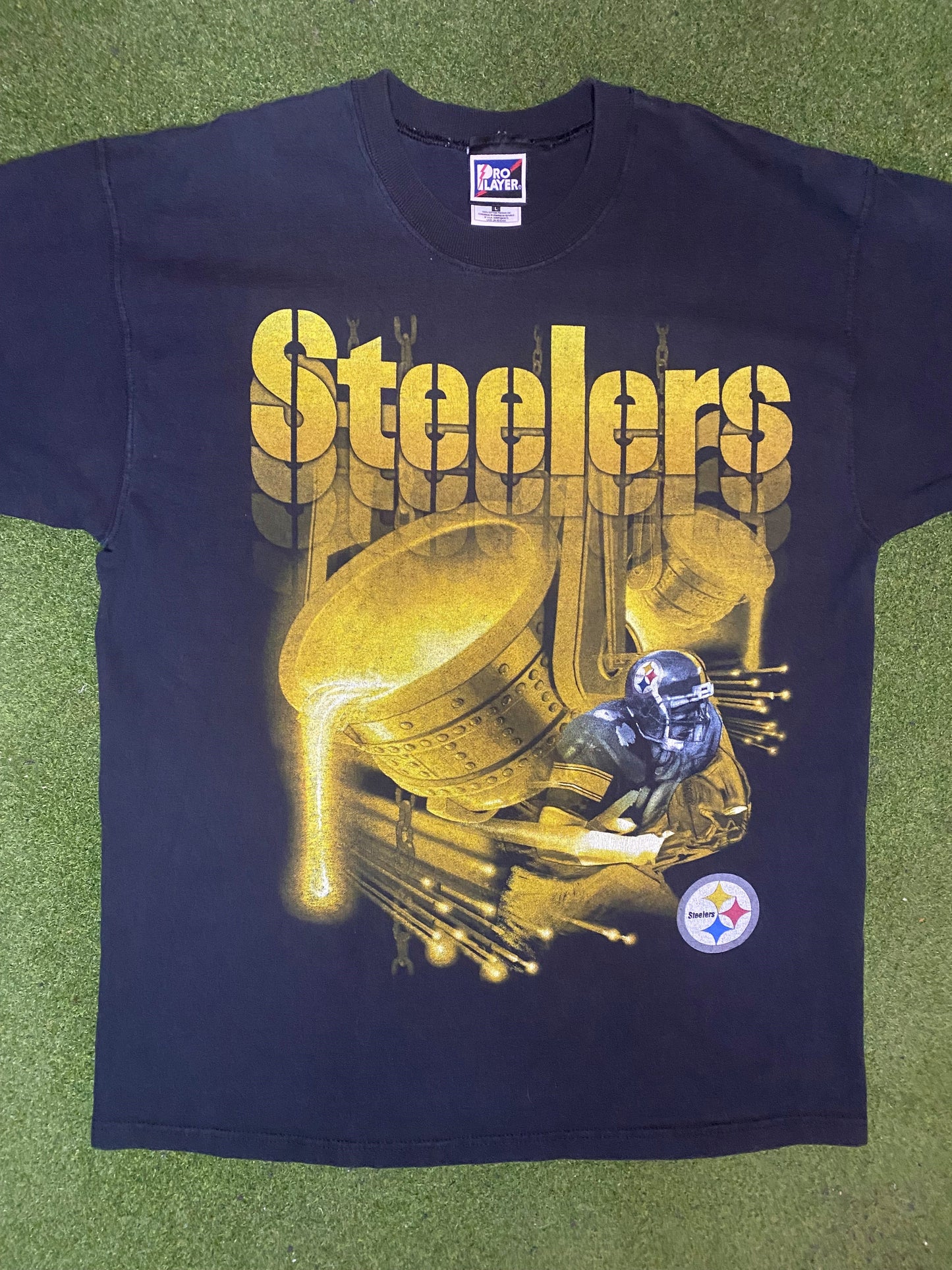 90s Pittsburgh Steelers - Vintage NFL T-Shirt (Large)