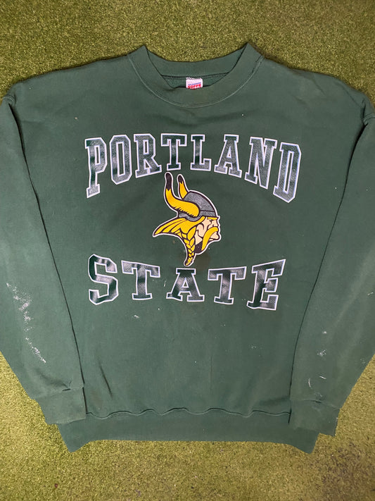 90s Portland State Vikings - Vintage College Sweatshirt (XL) - Gametime Vintage