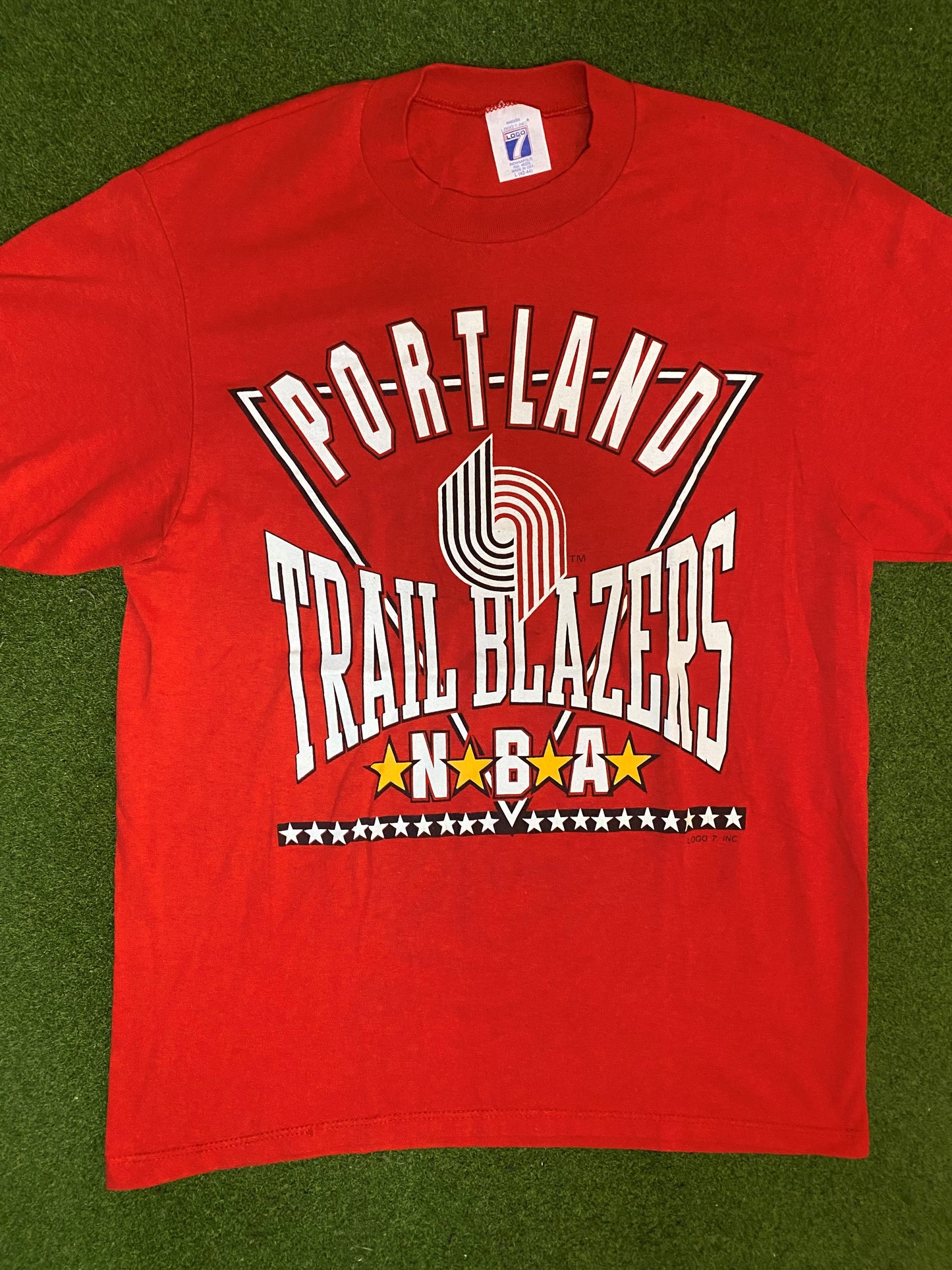 90s Portland Trail Blazers - Vintage NBA T-Shirt (Large)
