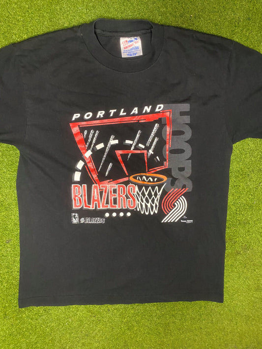 90s Portland Trail Blazers - Vintage NBA T-Shirt (Youth XL) 