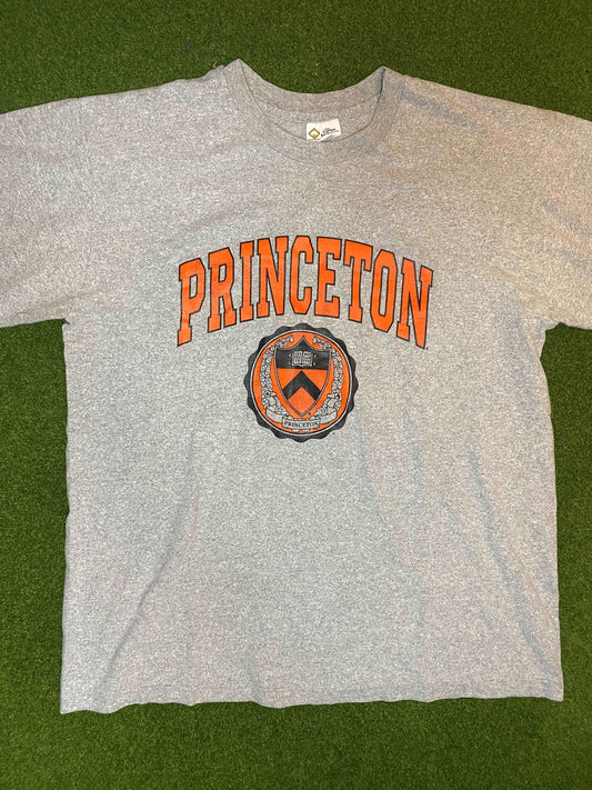 90s Princeton Tigers - Vintage Ivy League Tee Shirt (XL) Gametime Vintage