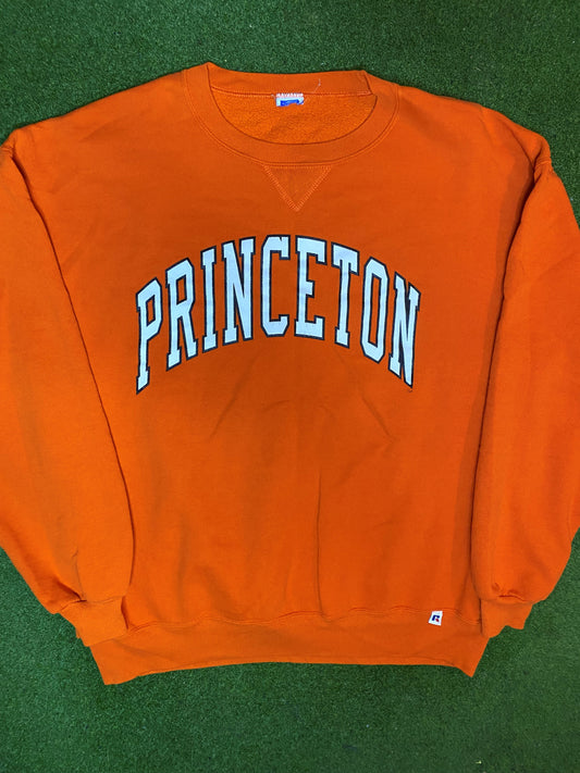 90s Princeton Tigers - Vintage Ivy League Crewneck Sweatshirt (XL)