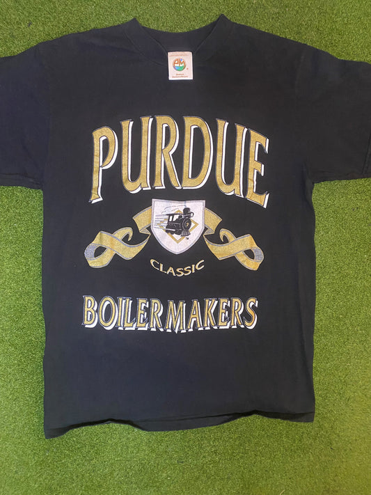 90s Purdue Boilermakers - Vintage College T-Shirt (Medium)