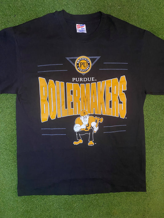 90s Purdue Boilermakers - Vintage College T-Shirt (Large)