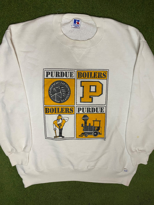 90s Purdue Boilermakers - Vintage College Sweatshirt (2XL) 