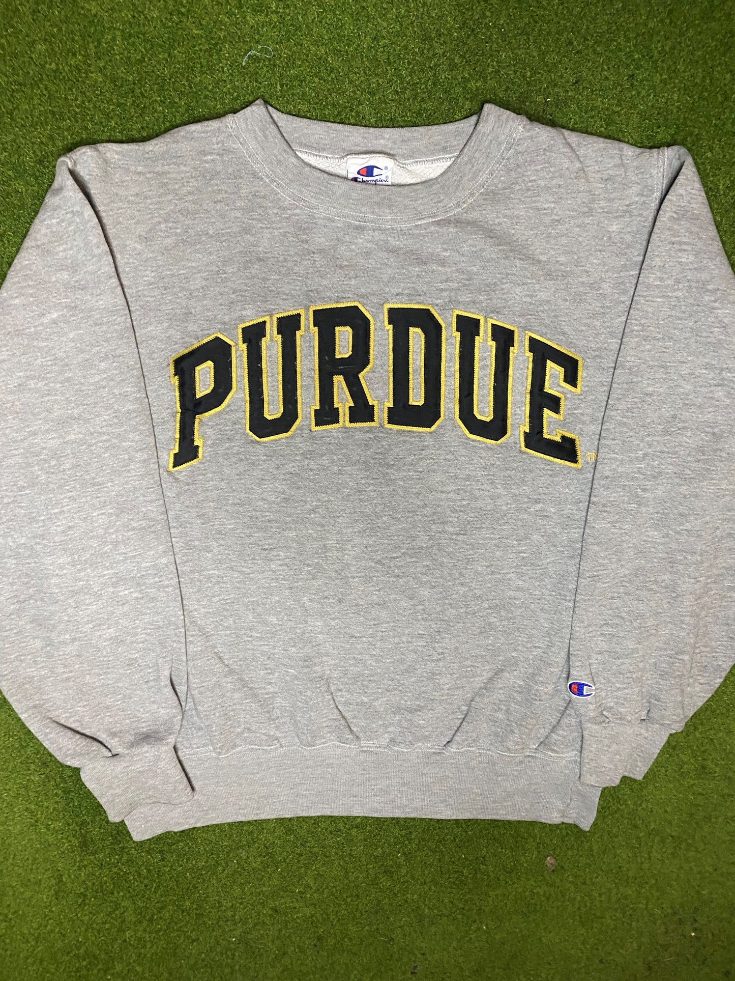 90s Purdue Boilermakers - Vintage College Sweatshirt (Medium) Gametime Vintage